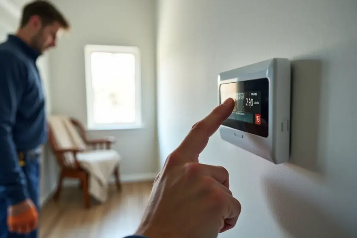 Thermostat switched to emergency heat during a freeze in a Starr County home