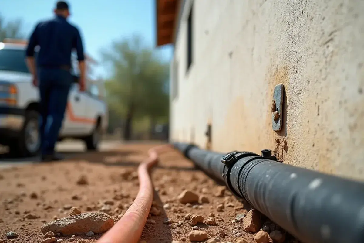 Long refrigerant line set running from a distant condenser to a home in Olivia Lopez de Gutierrez, TX